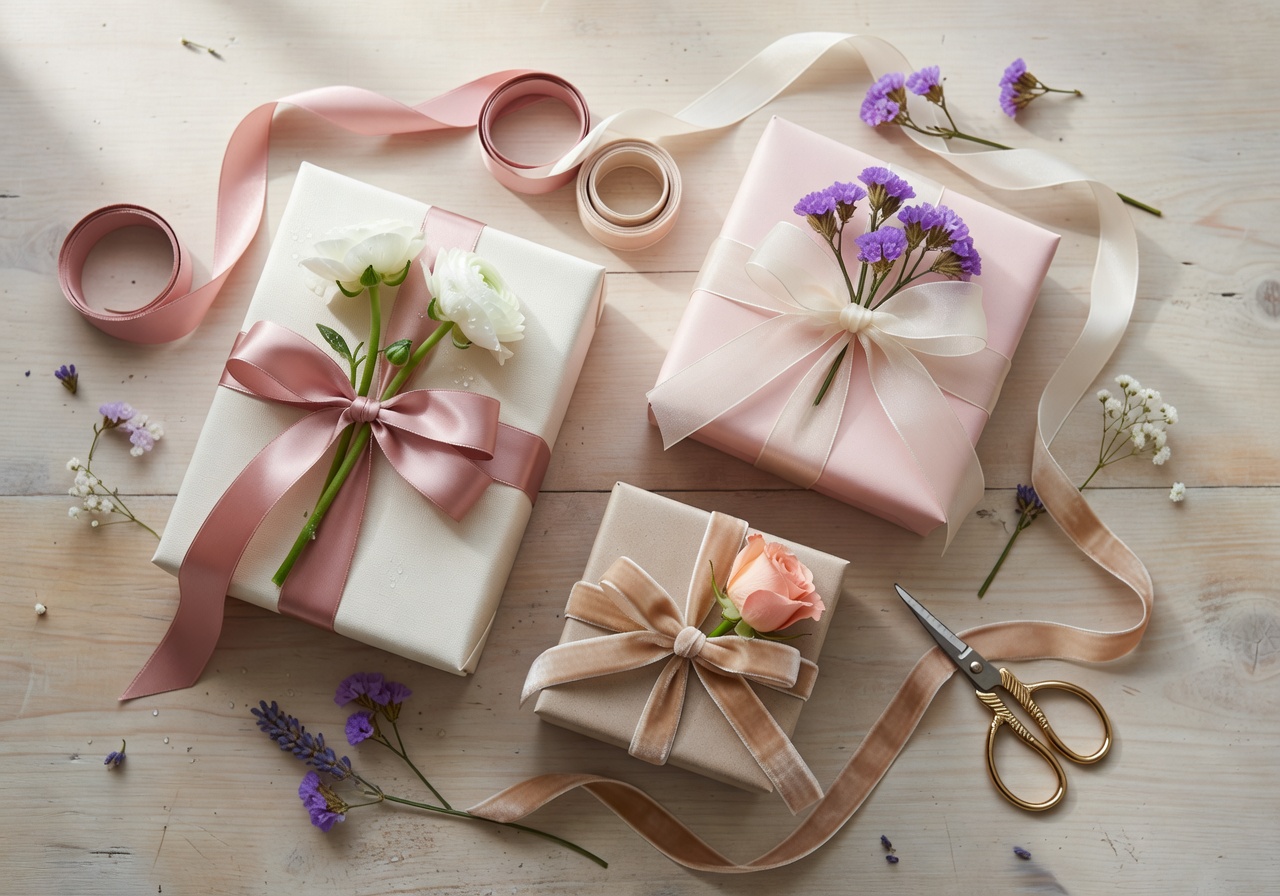 Premium Flower Gift Set with fresh roses and elegant wrapping